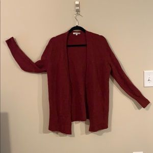 Madewell Maroon Long Cardigan